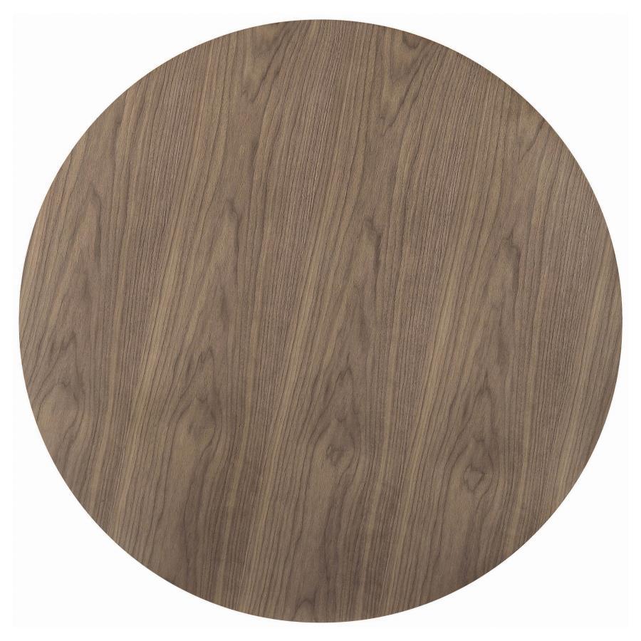 Lana - Round Dining Table - Walnut And Black