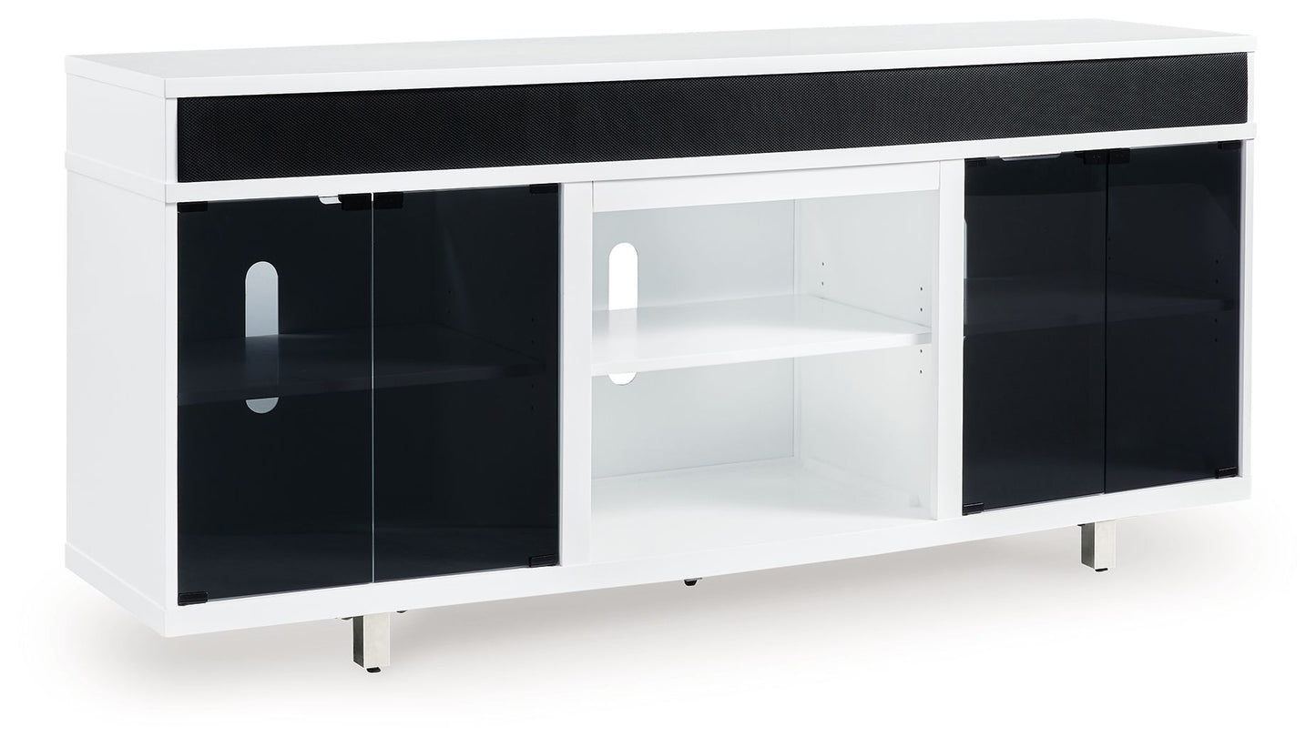 Gardoni - White / Black - Xl TV Stand With Fireplace Option