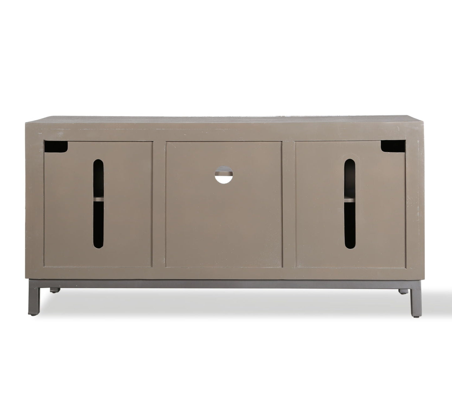 Crossings Serengeti - TV Console - Sandblasted Fossil Grey