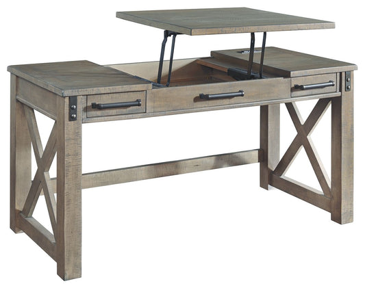 Aldwin - Gray - Home Office Lift Top Desk