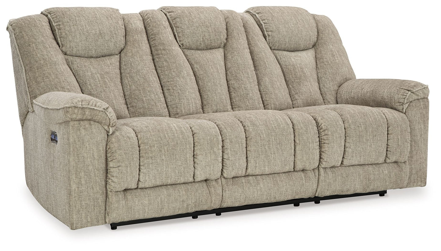 Hindmarsh - Stone - 2 Pc. - Power Reclining Sofa, Power Reclining Loveseat