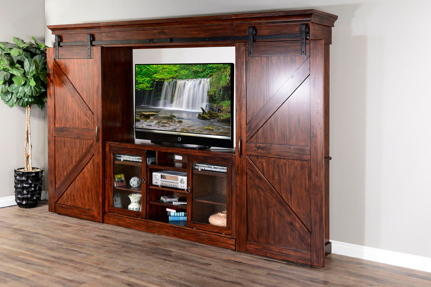 Santa Fe - Entertainment Wall - Dark Brown