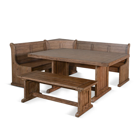 Doe Valley - Breakfast Nook Set - Dark Brown