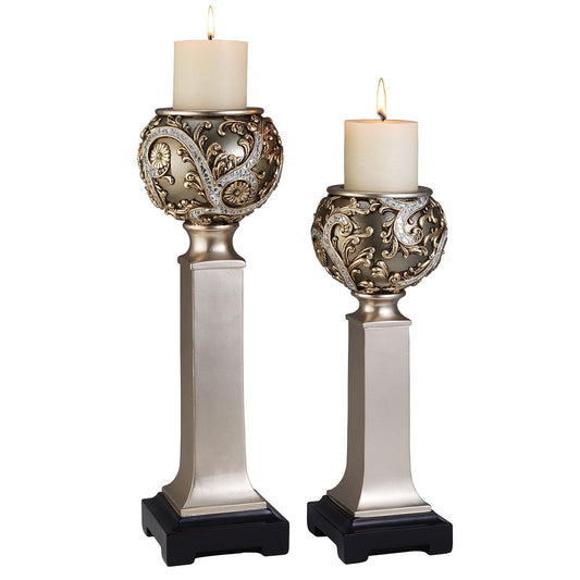 Estelle - Candle Holder Set (Set of 4) - Champagne