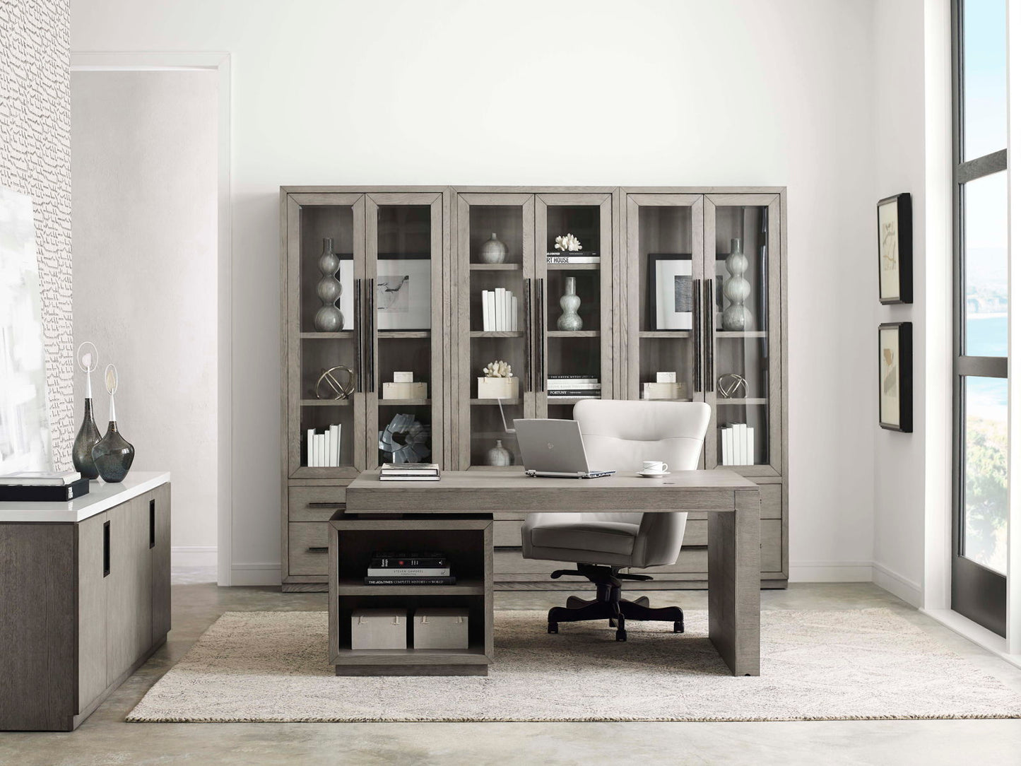 Pure Modern - Executive Desk - Moonstone