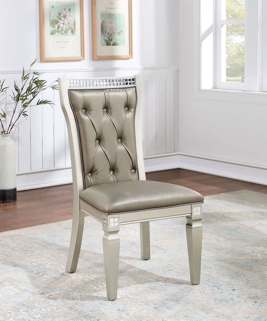 Adelina - Side Chair (Set of 2) - Champagne / Warm Gray