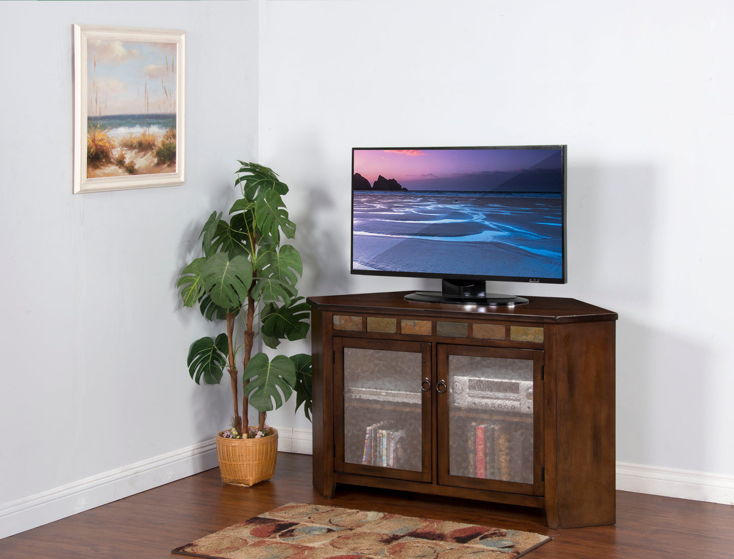 Santa Fe - Corner TV Console - Dark Brown