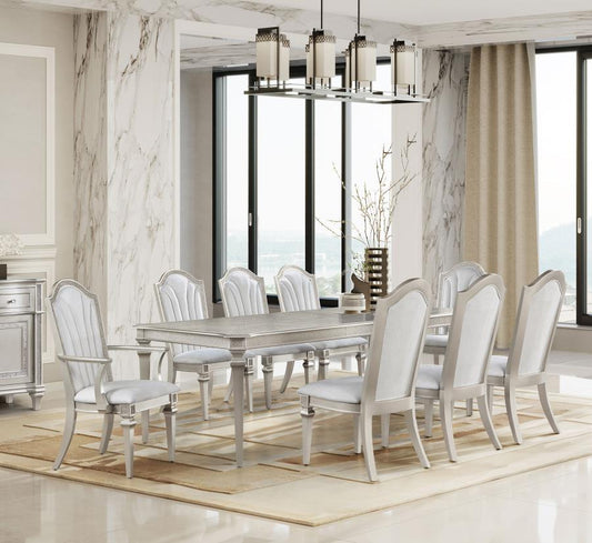 Evangeline - 9 Piece Dining Set - Silver Oak