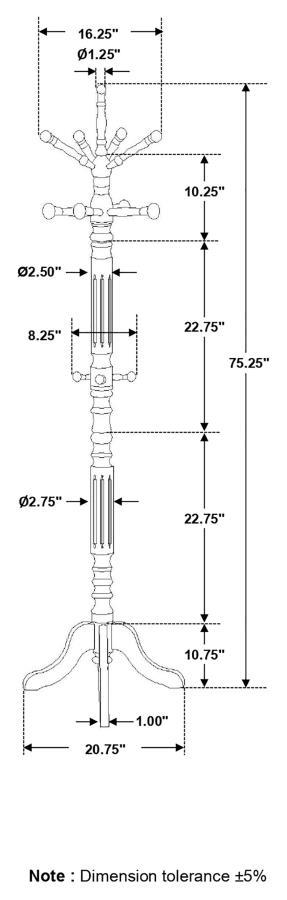 Achelle - Coat Rack with 11 Hooks