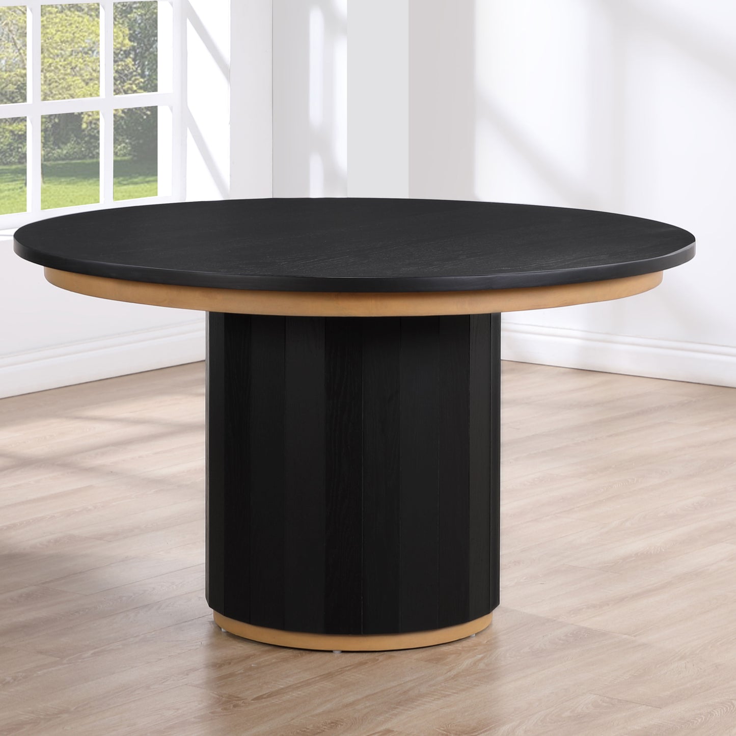 Magnolia - Round Table - Black / Gold