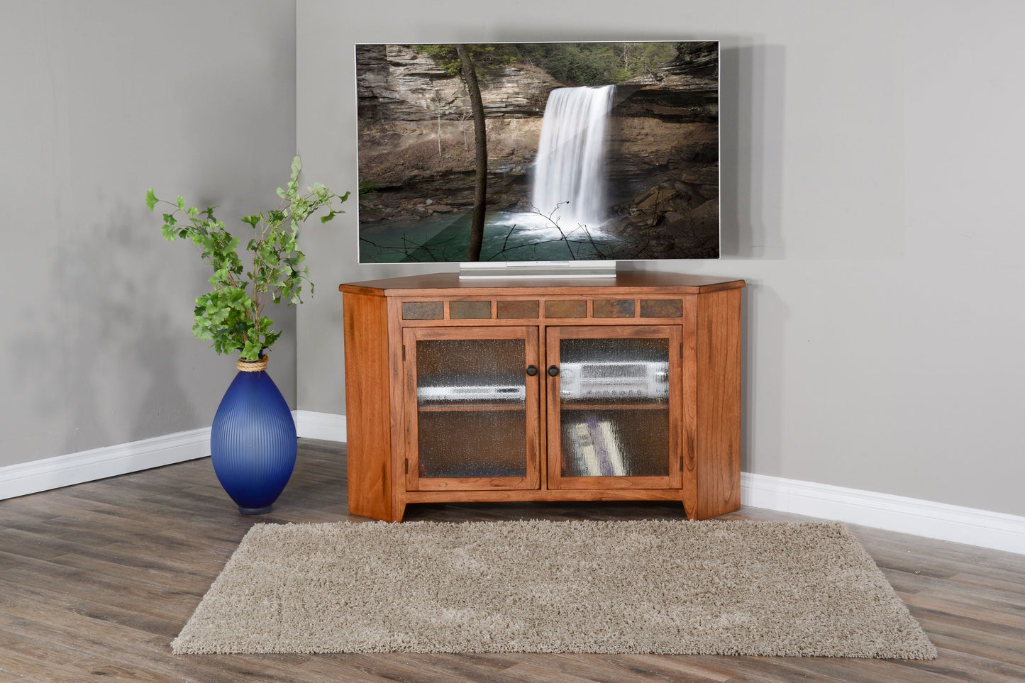 Sedona - Corner TV Console - Light Brown