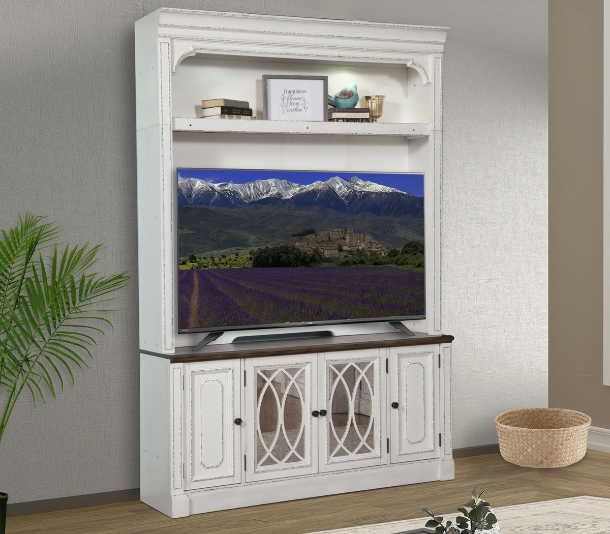 Provence - Modular Entertainment Wall - Vintage Alabaster