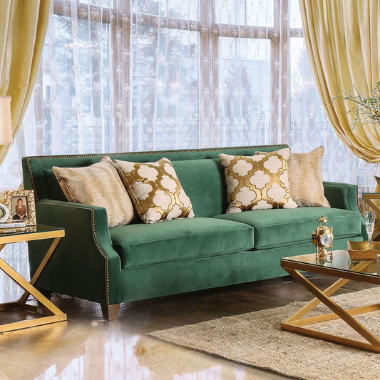 Verdante - Sofa - Emerald Green / Gold