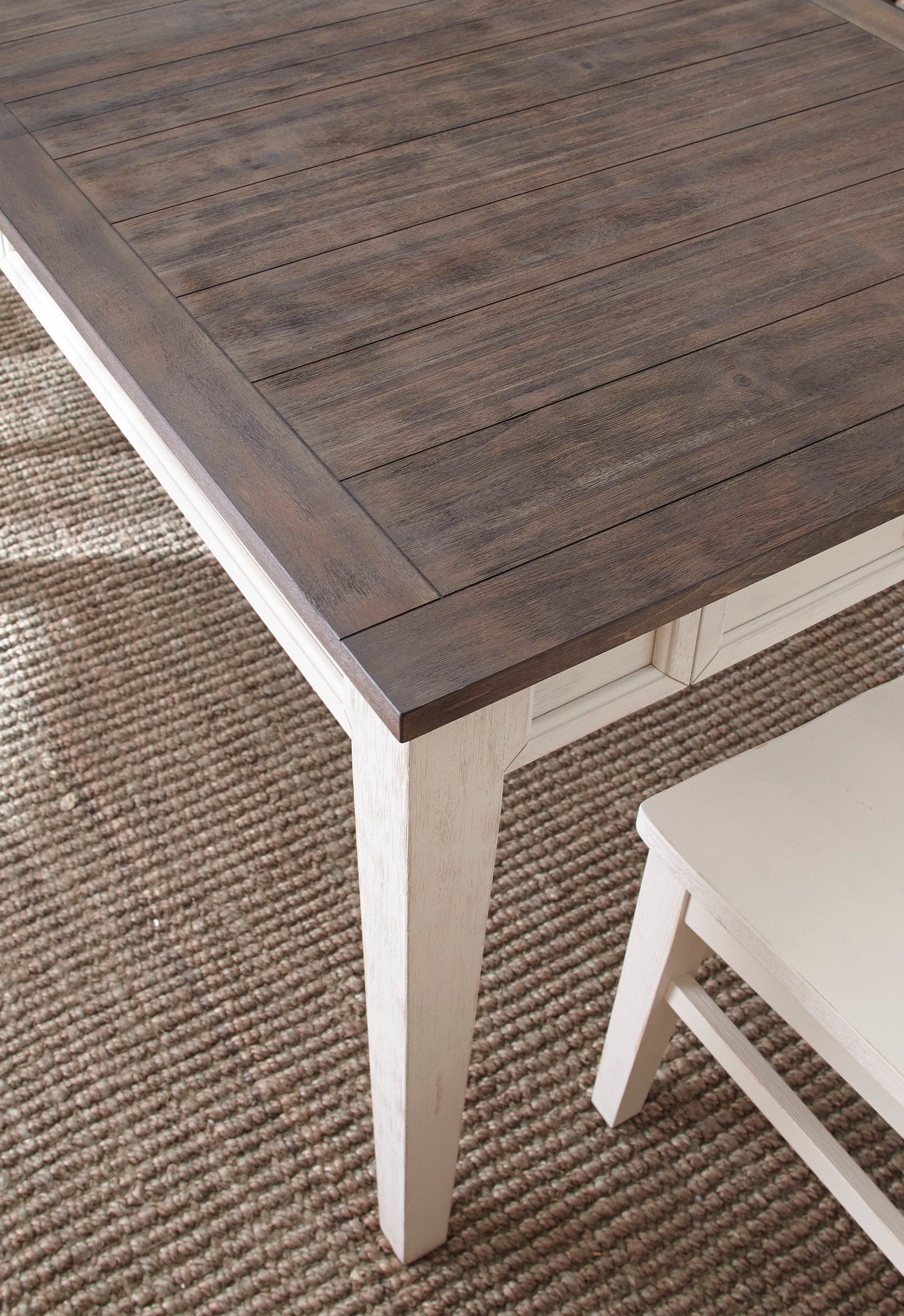 Cayla - Table - Dark Oak & White