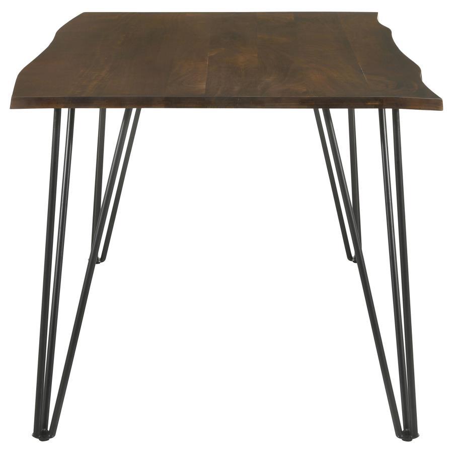 Topeka - Live-Edge Dining Table - Mango Cocoa And Gunmetal