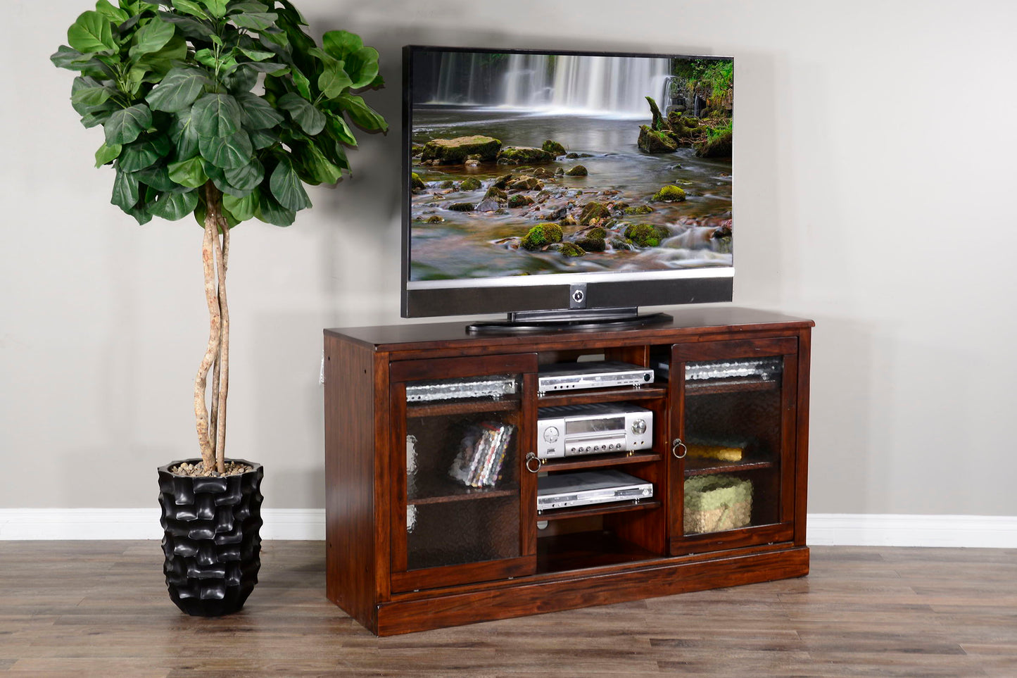 Santa Fe - 63" TV Console - Dark Chocolate