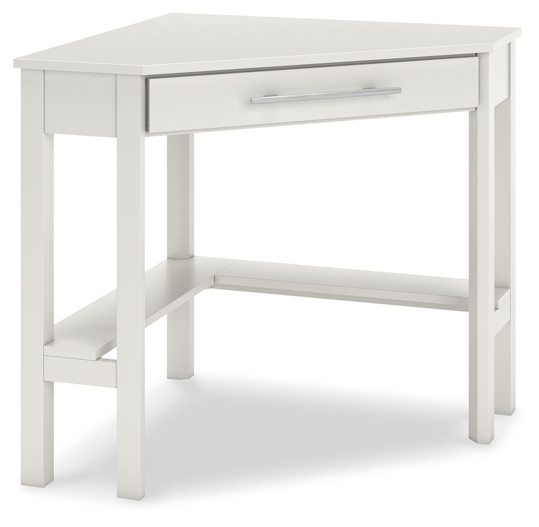 Grannen - White - Corner Desk, Bookcase