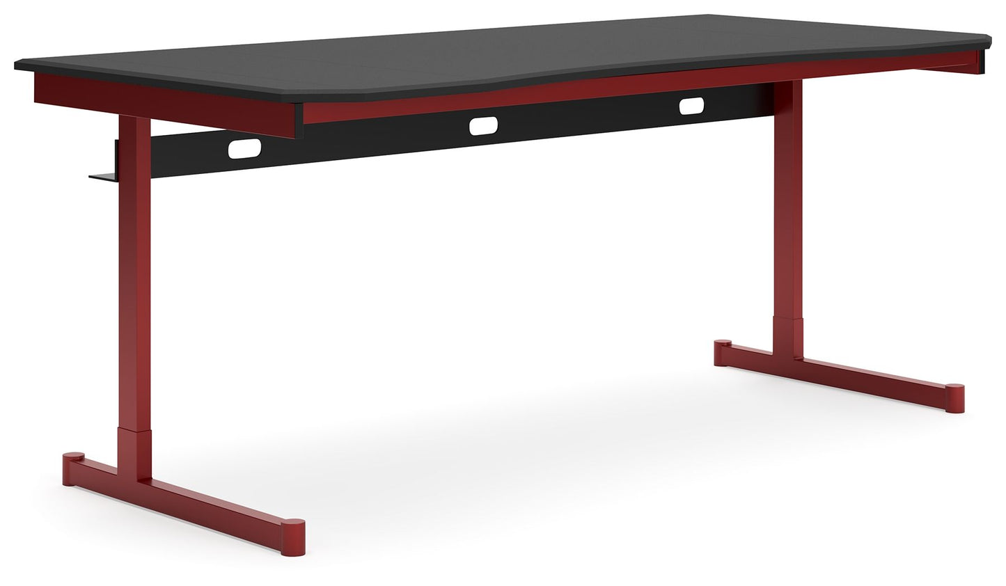 Lynxtyn - Red / Black - Home Office Desk