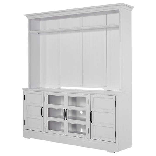 Shoreham - 76 In. TV Console With Hutch - Effortless White