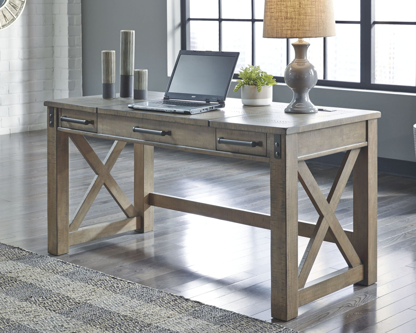 Aldwin - Gray - Home Office Lift Top Desk