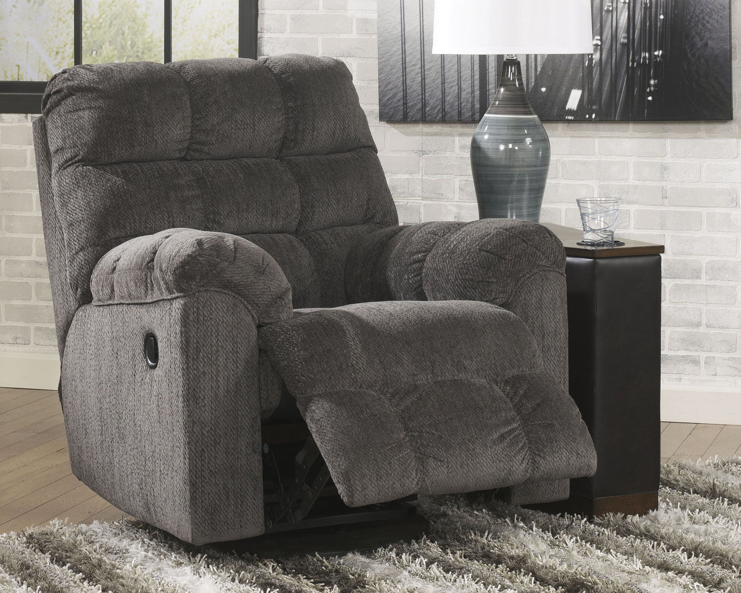 Acieona - Slate - Swivel Rocker Recliner