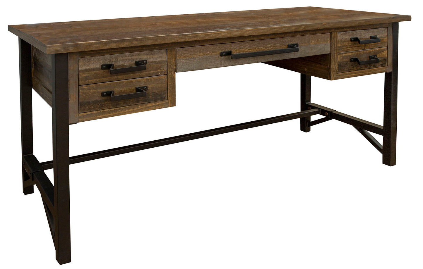 Loft Brown - Desk - Two Tone Gray / Brown