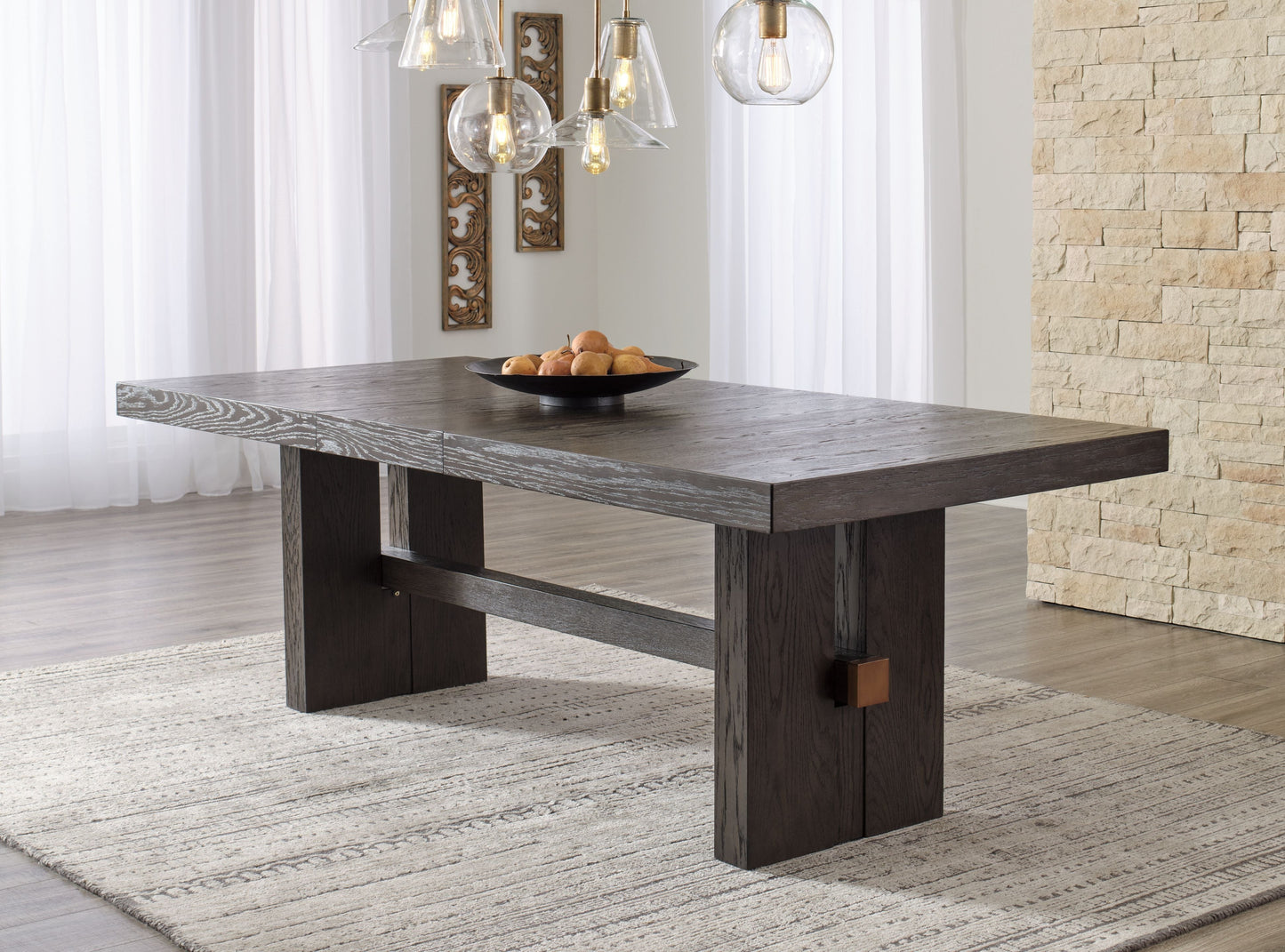 Burkhaus - Dark Brown - Rectangular Dining Room Extension Table